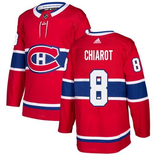 Adidas Montreal Canadiens 8 Ben Chiarot Red Home Authentic Stitched Youth NHL Jersey